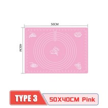 스파반죽기 스파믹서 반죽 패드 매트 실리콘 베이킹 피자 제조기 패스트리 주방 도구 빵집 요리, 07 50x40cm Pink