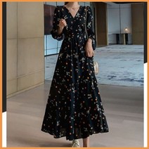 꽃무늬 롱 원피스 봄 가을 패션 하늘하늘 데이트 룩 화사 추천 드레스 옷 여성 여자 의류 상의 여친 트렌드 코디 스타일 의상 대학생 외출 패션 패셔니스타 디자인 룩북 유행