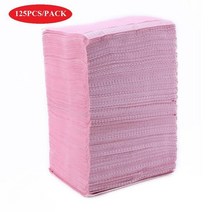 행주 펄프 세균싹싹 주방 친환경 125pcs 일회용 방수 의료 종이 치과 위생 Bib Neckerchief 목재 펄프 클린, 중국_분홍색