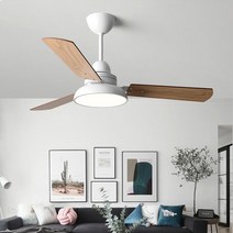 해외직구상품 천장선풍기 LED조명 우드 실링펜 천장 실링팬, 그린(106cm)
