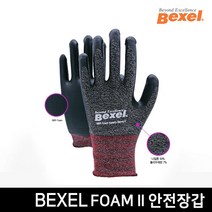 벡셀 NBR FOAM2안전장갑 코팅장갑 반코팅장갑 작업장갑 라텍스장갑 1개 L사이즈, 1개입