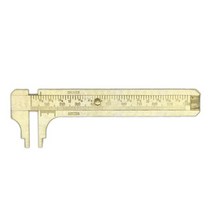 금속 더블 스케일 황동 게이지 버니어 캘리퍼스 눈금자 포켓 측정 도구 100mm
