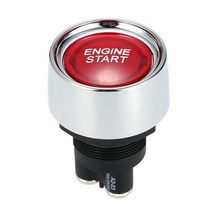 스마트 원격 시동 제어 경보 시스템 12v dc 자동차 엔진 푸시 버튼 키리스 버튼 점화 스타터 자동차 엔진 버튼 스위치 자동 액세서리, 빨간색