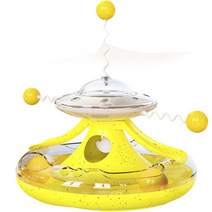Jeremytown 해피 턴테이블 토이 고양이용 서킷, 1개, Yellow