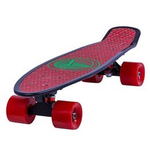 Flybar 55.9cm(22인치) 컴플리트 플라스틱 그립 테이프 크루저 스케이트보드 맞춤형 미끄럼 방지 데크 다양한 색상(NERF 블루 블랙) 가성비 추천 미국직구, Logo Black