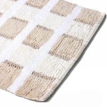 기타 스퀘어 셔플 베이지 코튼 발매트, 단품