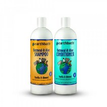 earthbath 오트밀 & 알로에 샴푸 & 컨디셔너 애완 동물 미용 세트 - 가렵고 건조한 피부 완화 미국산 - 바닐라 아몬드