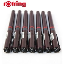 독일 Rotring Tikky 그래픽가는 선 펜 젤 펜 일회용 파인 라인 펜 7 사이즈 전문 그래픽 1PCS, 검정색, 05