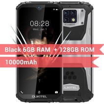 핸드폰 싸게 사는 법 oukitel wp6 6GB 128GB 10000mah 스마트폰 6 33939 fhd 방수 휴대 전화 옥타 코어 48mp 트리플 카메라 견고한 전화, 다른 지역, 검은색