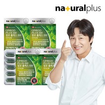 내츄럴플러스 징코 플러스 150 4박스(8개월분) / 혈행 기억력, 60캡슐, 4개