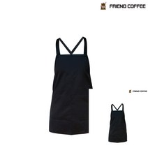 바리스타 앞치마 크로스 블랙 1P 주방앞치마 커피숍앞치마 앞치마추천 업소용앞치마 커피숍앞치마