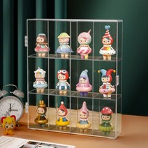 Bubble Mart-투명 방진 인형 모델 디스플레이 박스 블라인드 아크릴 수납, 12 grids