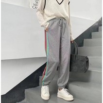 츄리닝바지 916 복지 LY 8831 드로스트링 밴딩웨스트 옆 무지개 색상 스틱 수구 스타일리쉬 2653941593