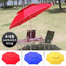 240사이즈 특대형 팔각파라솔고정식꺾임식, (꺾임형)몬스터빅파라솔 블루