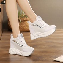 11cm 굽높은운동화 통기성 메쉬 여성키높이운동화