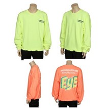 형광노랑 형광주황 블랙 긴팔맨투맨 남자맨투맨오버핏