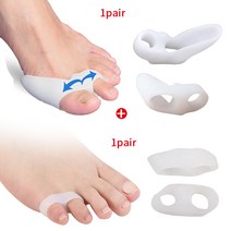 2 개 = 1 쌍 외반증 부목 실리콘 건막 류 교정기 엄지 발가락 분리기 교정기 마사지 발 관리 도구 통증 완, 21 G
