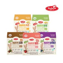 [베베스트] 처음먹는 칼슘 츄러스 5종 5개 (딸기 블루베리 코코아 야채 치즈), 선택:츄러스 5종