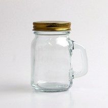 뉴마켓 유리병 미니 손잡이 사각120 금색캡 72개, 120ml