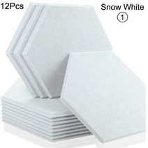 방음벽 방음 스펀지 차음제 흡음제 녹음실 벽간소음 방음공사 작업실 방음판, Large Hexagon, 1--Snow White, 1.0cm Super Density