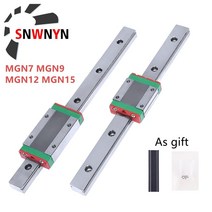 1pc 소형 선형 레일 MGN12 MGN9 MGN7 MGN15 100 200 300 400 500 600 800 1000mm MGN-H/C 블록 3D 프린터 부품, 18 only one block_04 MGN12H, 1개