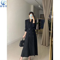 셀럽당 춘추 프렌치룩 세미 롱 빈티지 정장 원피스 여