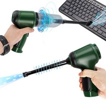 PeroBuno 압축 공기 먼지떨이 키보드 클리너 3in1 미니 진공청소기 58000 RPM 전기 캔 에어 키트 컴퓨터 책상 전자 먼지 청소용 무선 충전식 송풍기 USA 미국, Green and Black