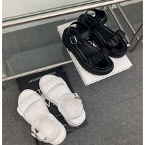 셔링포인트스트랩통굽샌들