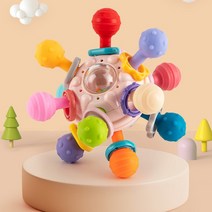 아기 체육관 신생아 유아 놀이 놀이방 매트 베이비 장난감 풍선 활동 크롤링 롤러 딸랑이와 공 조기 교육 초보자 게임을 따라, [07] rattle ball-AS396C