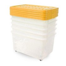 주연화학 에스씨리빙클럽 멀티리빙박스 58L, 오렌지, 2개입