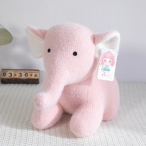 코끼리인형 코끼리쿠션 동물쿠션, 핑크