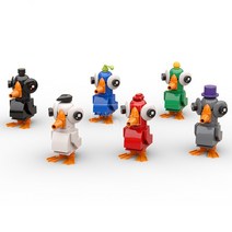 호환블럭 아이디어 귀여운 장난감 거위와 오리 죽이기 늑대인간 MOC-C9290 창작 신제품