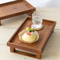 32cm 원목쟁반 다과상 찻상 2인 디저트 카페