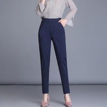 빅블루 국내생산 여자 슬림한 밴딩기모 일자슬랙스
