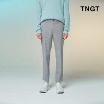 TNGT 라이트베이지 울혼방 마이크로 패턴 밴딩 셋업 팬츠