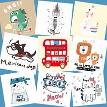 다이찌몰 깜찍발랄 캐릭터 전사지 의류 열 전사필름, 158번 소녀 해드폰부엉이, 1개