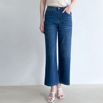 루나제이 여성용 청바지 봄 여름 가을 매직스판 데일리 루즈핏 와이드 994 진청 데님팬츠
