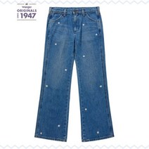 [국내정품상품] WRANGLER 우먼즈 플레어 플라워 자수 데님팬츠