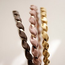 제이로렌 H0311 베이직무드 트위스트 가죽 헤어밴드