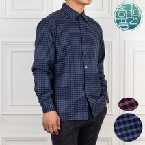 중년 신사 남성 간절기 깅엄 체크 남방 셔츠