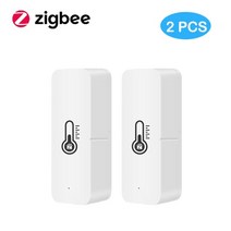 안전 tuya smart wifi zigbee 온도 및 습도 센서 실내 습도계 컨트롤러 모니터링 alexa google home, 지그비 2개