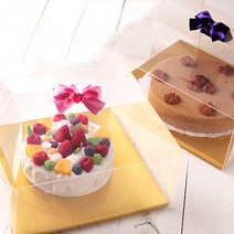 반투명케익상자3호(화이트케익받침포함)