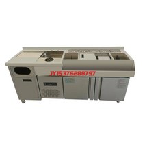 믹싱 테이블 작업 테이블 워터 바 작업 테이블 상업용 304 스테인레스 스틸 맞춤형 칵테일 장비, 스팟냉동201모델180x60x80+5