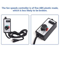 ac모터속도조절기 ABS 120V 팬 속도 컨트롤러 버튼 스위치 교체 2M 케이블 앵글 그라인더 모터 가변 저항, 한개옵션0