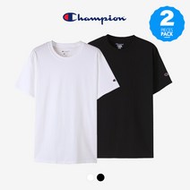 챔피온 [1+1] T425 무지 반팔티_화이트/블랙