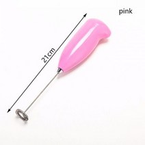 우유 음료 커피 털 믹서 전기 계란 비터 Frother Foamer 미니 핸들 Stirrer 패션 실용적인 주방 요리 도구, Pink