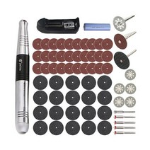 소형 공작기계 미니 연삭기 연마기 핸드 조각기 파워 드릴 전기 매니큐어 기계 네일 펜 페디큐어 케어, Set 2- 60PCS