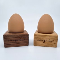 (우리집 식탁을 5성급 호텔처럼~) 새기다- 우드 에그컵 세트(4개 1세트), 혼합(티크+오크)