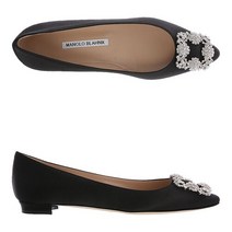 [마놀로블라닉] 22FW 9XX 0347 0039 001 한기시 새틴 플랫슈즈