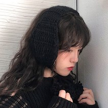 데이즈원 여성 겨울 귀마개 귀도리 여자 학생 방한 니트 방울 귀마개